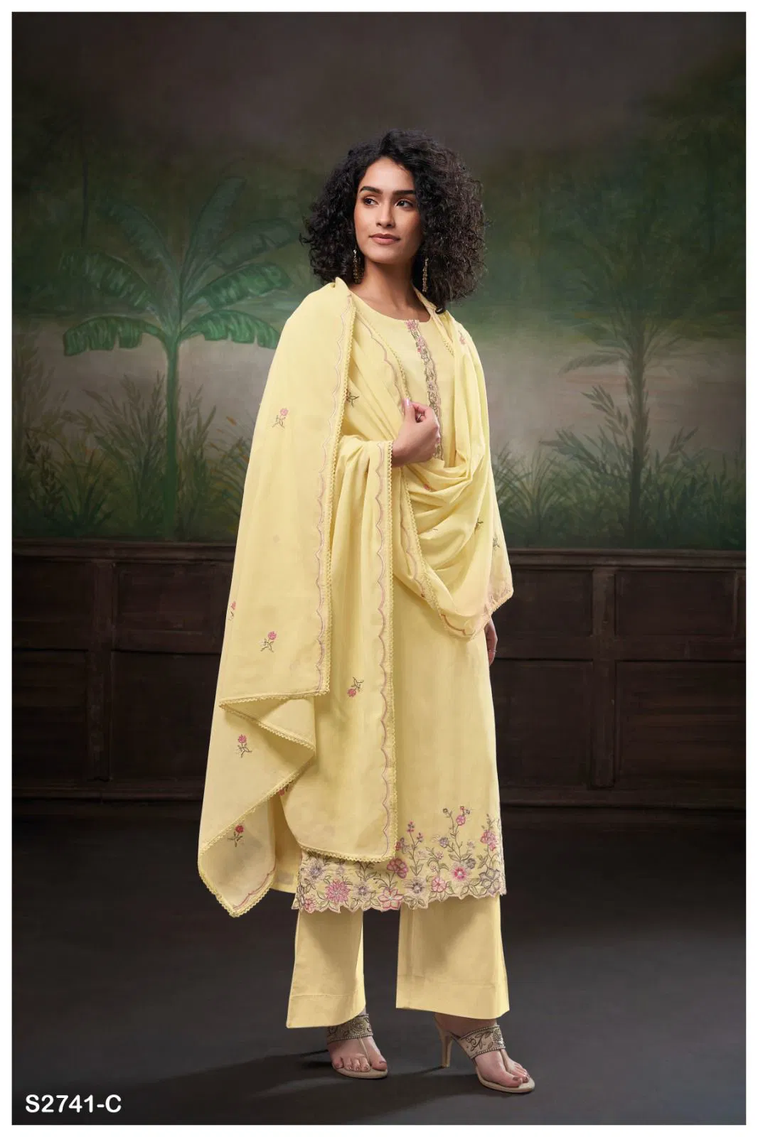 Sanvika 2741 By Ganga Hand Embroidery Work Dress Material Wholesalers In Delhi
